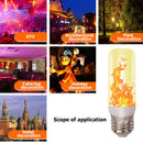 LED Flame Bulb Light Simulation Flickering Flame Atmosphere Lamp (Yellow) Newly