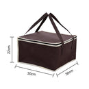 Lunch Cooler Bag Picnic Thermal Insulated Zip Drink Food Packs (Coffee)