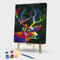 Colored Elk No Frame Pictures By Number DIY Digital Coding Oil Painting for Home