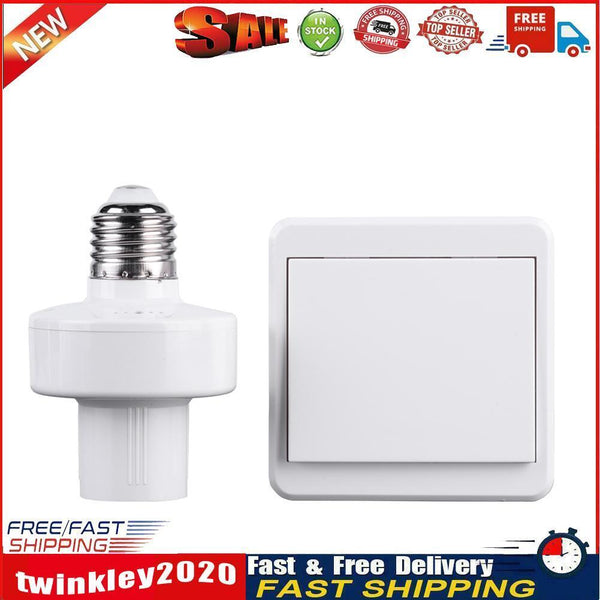 E27 Wireless Light Lamp Holder ON/Off Base Switch Socket for LED Bulbs (B) Newly