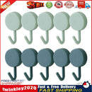 10pcs Nordic Adhesive Wall Hooks Strong Towel Key Hanger (Light+Dark Blue) Newly