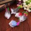 5pcs Soft Cat Toys Mouse Fleece False Funny Cat Kitten Playing Toys