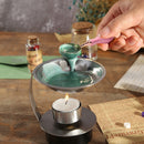 Sealing Stamp Wax Spoon Wood Handle Beads Furnace Stove Pot Craft (Pink) Newly