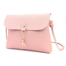 Leather Shoulder Messenger Bags Women Solid Color Deer Pendant Crossbody Handbag