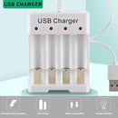 4 Slots Smart Battery Charger for AA AAA Rechargeable Battery Charging Station