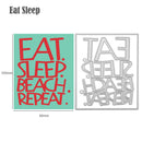 Snowvirtuos 2pcs Eat Sleep DIY Cutting Stamp Stencil Scrapbook Embossine