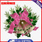Pink Bow Bell Frameless Picture Oil Paint By Numbers Hand Painted Picture Decor