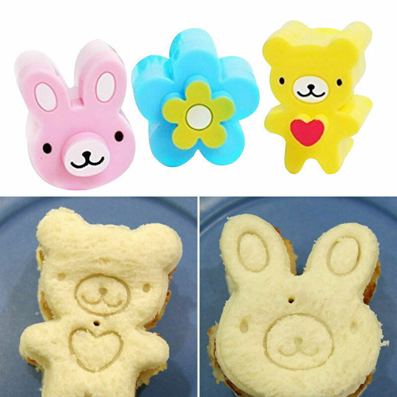 Mini Sandwich Cutters Shapes For Kids Plastic Bento Cutters Mold Sandwich Q1O6