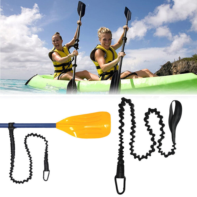 Elastic Canoe Paddle Leash Adjustable Portable Tie Rope Stretchable Paddle St
