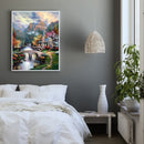 Forest Villa Frameless DIY Oil Paint by Numbers Kit Hand Painted Art (S992)
