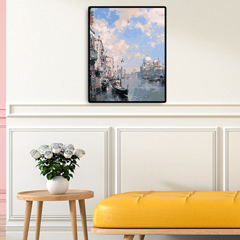 Landscape DIY Painting By Numbers Oil Art Drawing Wall Pictures Home Decor Gift
