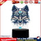 DIY Wolf Diamond Painting LED Light Embroidery Night Lamp Home Desk Decor Newly