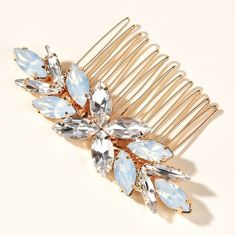 Wedding Hair Ornaments Leaf Rhinestone Hair Comb Bridal Hair Clips Flower