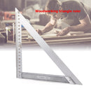 90 Right Angle Stainless Steel Triangle Ruler Woodworking Drawing Tools (L)