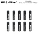 10pcs RISK Bicycle Cable End Cap Road Bike Shift Brake Wire Tip (Black 4mm)