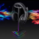 RGB Headphones Desktop Stand Gaming Headset Holder with 3.5mm 2 USB Ports Newly