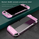 Crystal Clear Anti-Scratch Case for NS OLED Transparent Flip Protector Shell