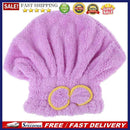 Microfiber Hair Turban Quickly Dry Hair Hat Wrapped Towel Bath  Purple