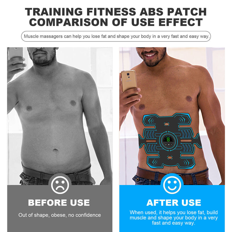 ABS Stimulator Muscle Toner Abdominal Toning Belt Workout Portable Fitness Tools