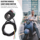 2 in 1 Electric Scooter Headlight Taillights Horn Switch E-Bike Head Rear Light