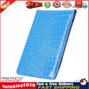 PU Crocodile Golf Leather Scorebook Wallet Score Card Pocketbook (Blue) Newly