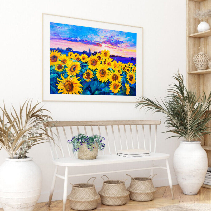 Sunflower Field Oil Paint By Numbers DIY Home Decoration Gift Wall Pictures Kit