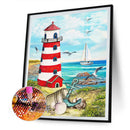 5D Diamond Painting Kit Lighthouse Full Round Drill Rhinestone DIY Wall Craft