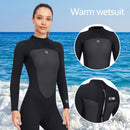 3mm Neoprene Wetsuits Women Back Zipper Full Diving Suits (Black L) Newly