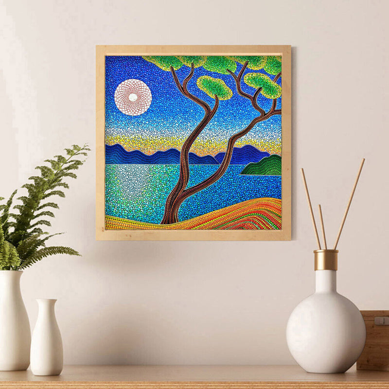 Diamond Painting 5D DIY Tree by the lake Full Special Drill Rhinestone Newly