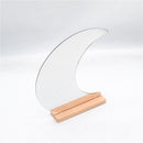 Acrylic Vanity Mirror Irregular Mirror with Wooden Base Stand Table Decorations