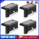 4pcs LED Solar Lamp Outdoor Stair Garden Fence Step Wall Lights (Warm)