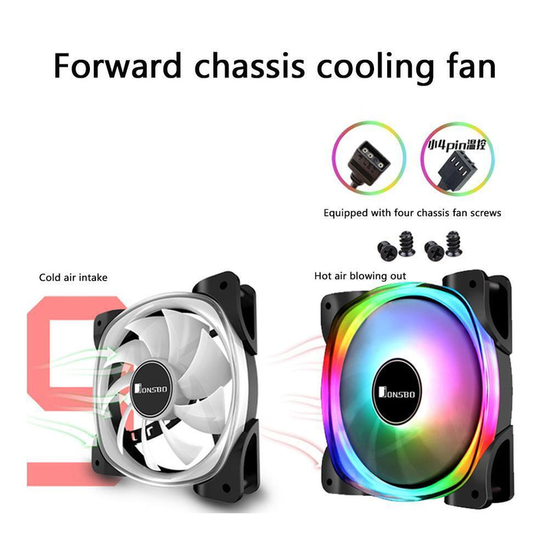 FR-701 PC Case Fan 9 Blade Addressable RGB LED PWM Cooling Fan (Forward)