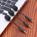 3x 3.5mm Plug Mini Flexible Capacitance Microphones Mobile Phone Laptop PC Mic