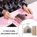 21-Key Kalimba Mbira DIY Part Set Shrapnel Tuning Hammer Musical Accessories Kit