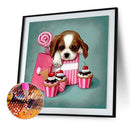 5D Diamond Painting Kit Dog Full Square Drill DIY Animal Wall Art (20x30cm)