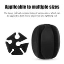 Fishing Rod Stop Egg Shape Rubber Protection Fixed Fishing Tackle (Black) Newly