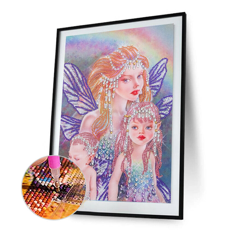 5D DIY Partial Drill Special Shape Girl Rhinestone Diamond Drawing for Home