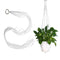 White Plant Hangering Basket Flowerpot Net Holder Gardenpot Lifting Rope