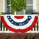 USA Bunting Flag Pleated Fan Resistant Polyester Banner for Independence Da