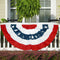 USA Bunting Flag Pleated Fan Resistant Polyester Banner for Independence Da