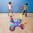 Inflatable Cross Ring Water Game Float Swim Pool Play Toys with 4 Circles