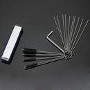 Brush Dirt Jet Aluminum box through pin Carburetor Cleaning Kit Hex Wrench