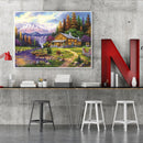 Paint By Numbers Lodge Between Mountains and Forests Painting Kit (B991)