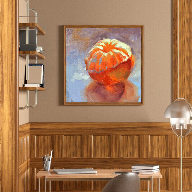 Oil Paint By Numbers Orange Frameless Picture Craft Kit for Home Living Room