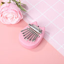 Mini Cat 8-Key Pine Plate Kalimba Finger Piano Musical Mbira Sanza Pink Newly