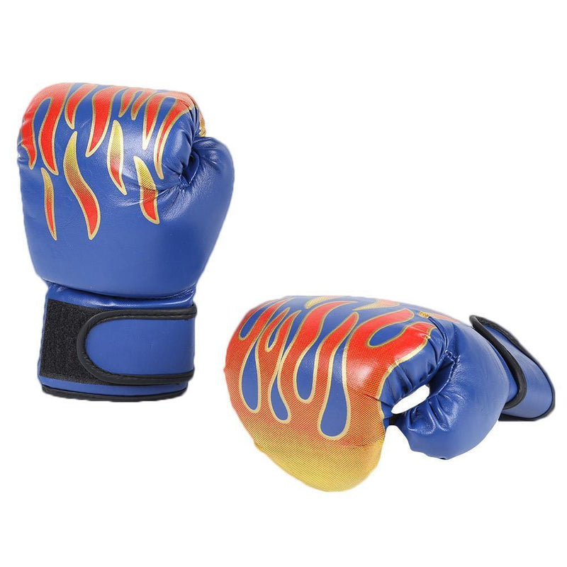 2pcs Breathable Kids Muay Thai Sparring Flame Gloves Punching Boxing Gloves