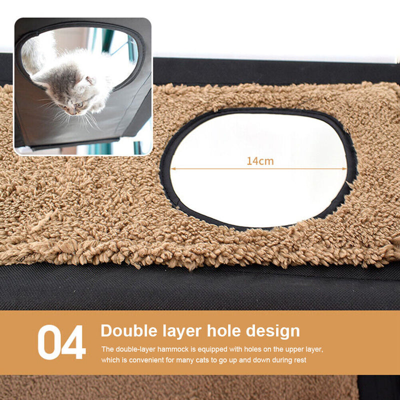 Double Layer Cat Sucker Hammock Breathable Pet Hammock House for Window Sup