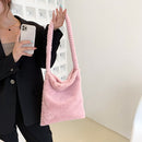 #A Women Purse Handbags Large Capacity Shopping Bags Soft Plush Fluffy Fur for L