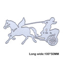 Unique Horse Pattern Metal Punching DIY CO2 Steel Stencil Running Transported