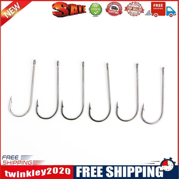 50pcs 1# Sharp Barbed Fishing Hooks Trolling Tackles Pesca